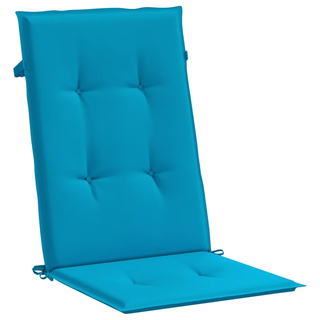 Cuscini per Sedie 2 pz Blu 120x50x3 cm in Tessuto