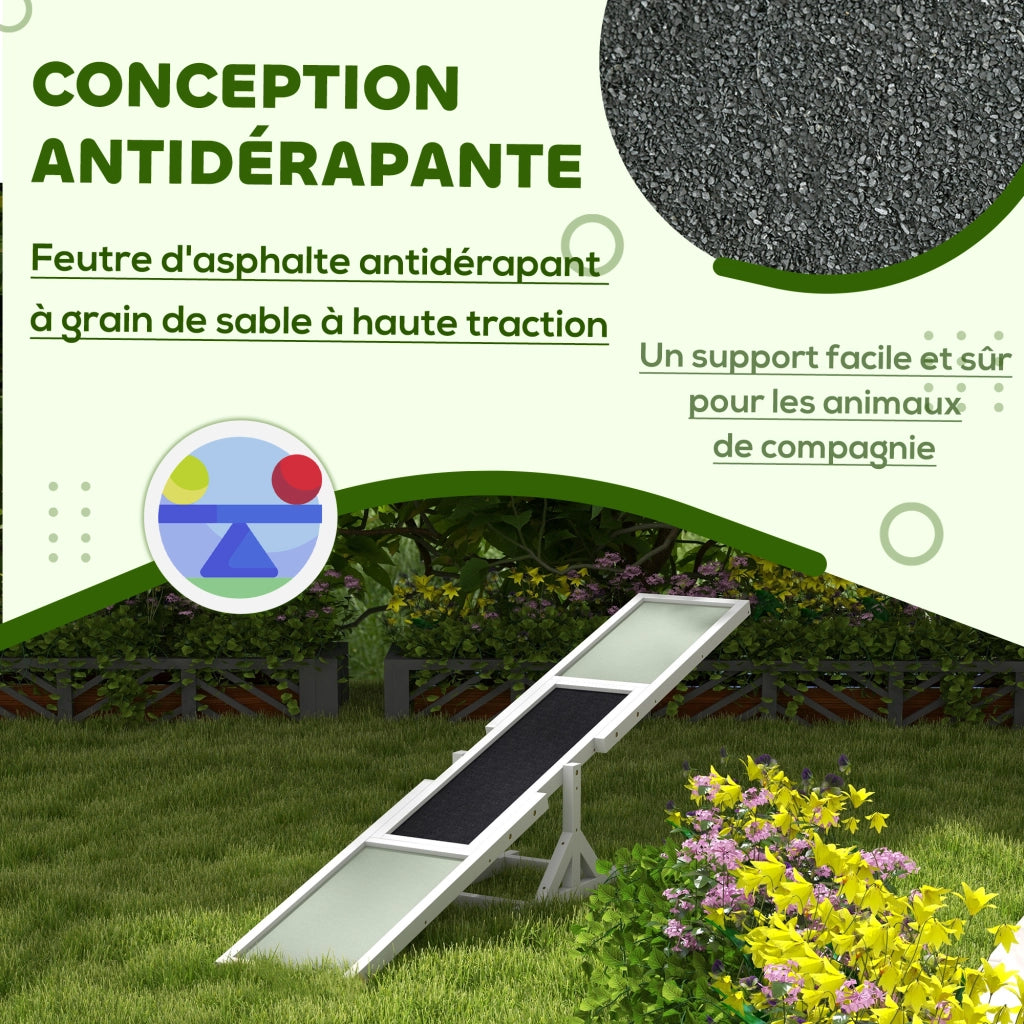 Attrezzatura per Allenamento Cani Agility ¨C zephmum ¨C 180x30x30 cm Grigio Bianco