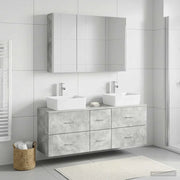 Set di mobili per il bagno 4 pcs Grigio Cemento 3406866