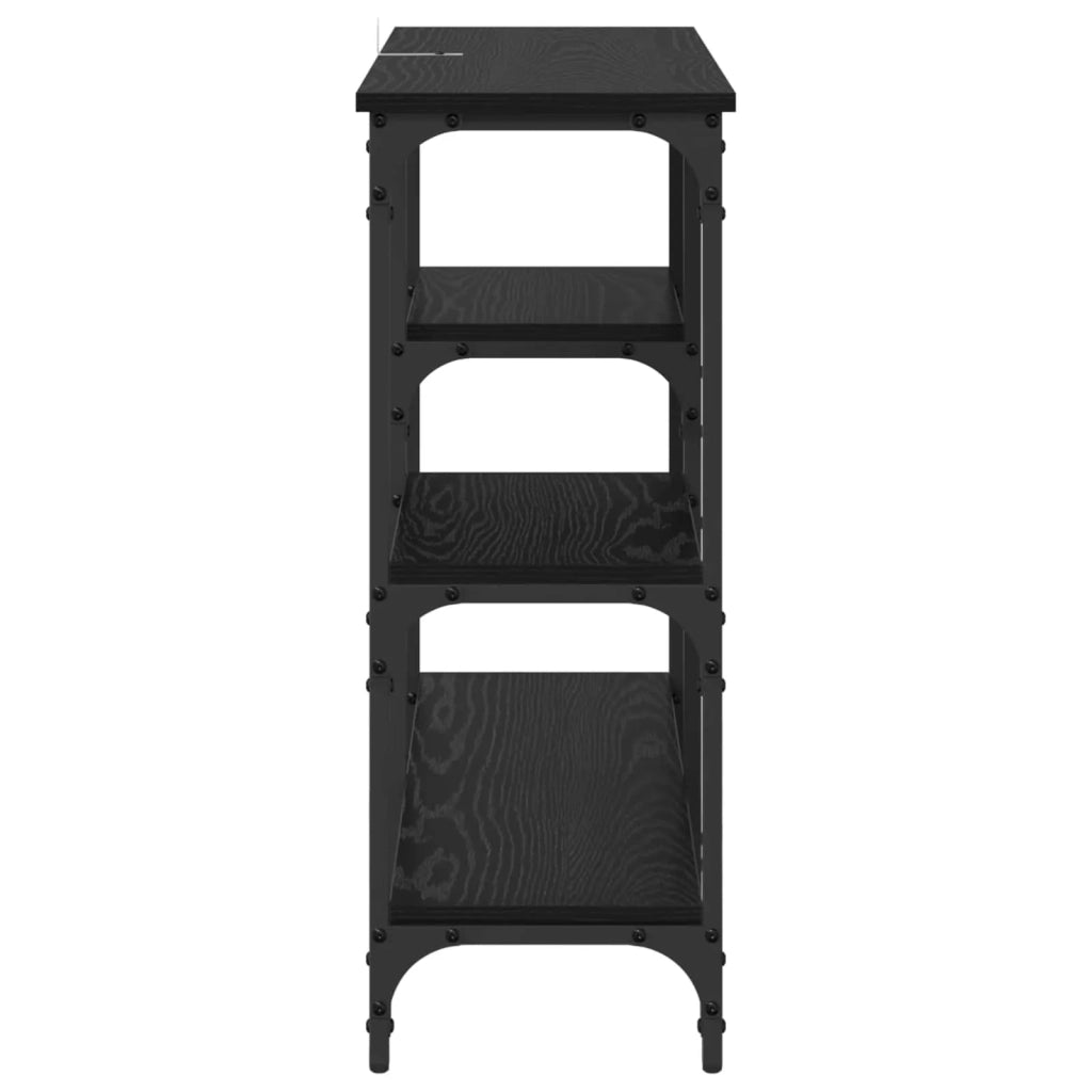 Tavolo consolle Rovere Nero 80 x 29 x 75 cm Legno multistrato