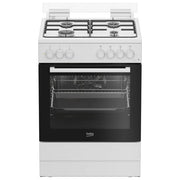 Beko FBE62011WC cucina a libera installazione bianca, 60x60cm, piano gas, forno elettrico ventilato, grill elettrico, 72 Lt, ?lasse A