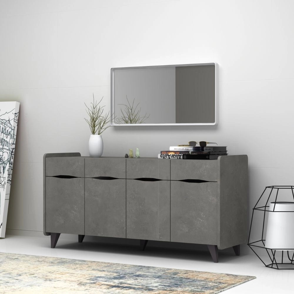 Madia Sila 140x45x72H cm colore cemento