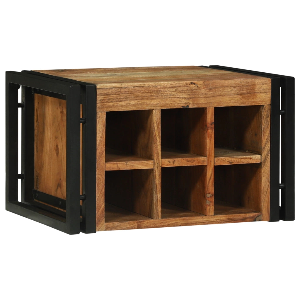 Portabottiglie 46x35x27.5 cm Legno Massello di Acacia