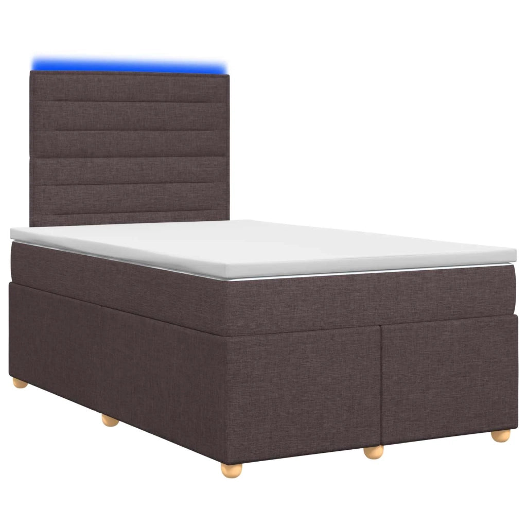 Letto box spring con materasso Marrone Scuro 120 x 190 cm 3455297
