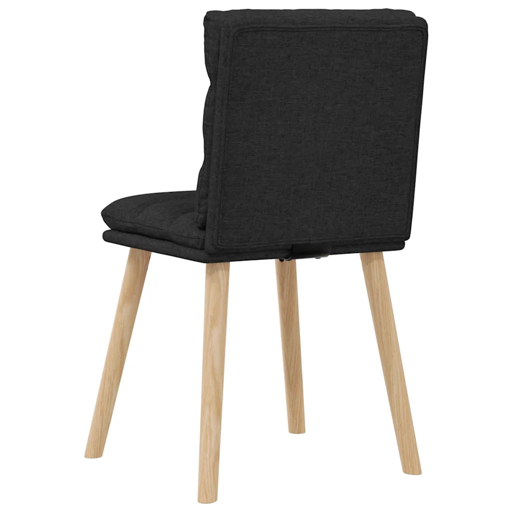 vidaXL Sedie da Pranzo 4 pz Nere in Tessuto