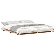 Letto matrimoniale | Letto per adulti | Struttura del letto Marrone 200 x 210 cm Pino massello