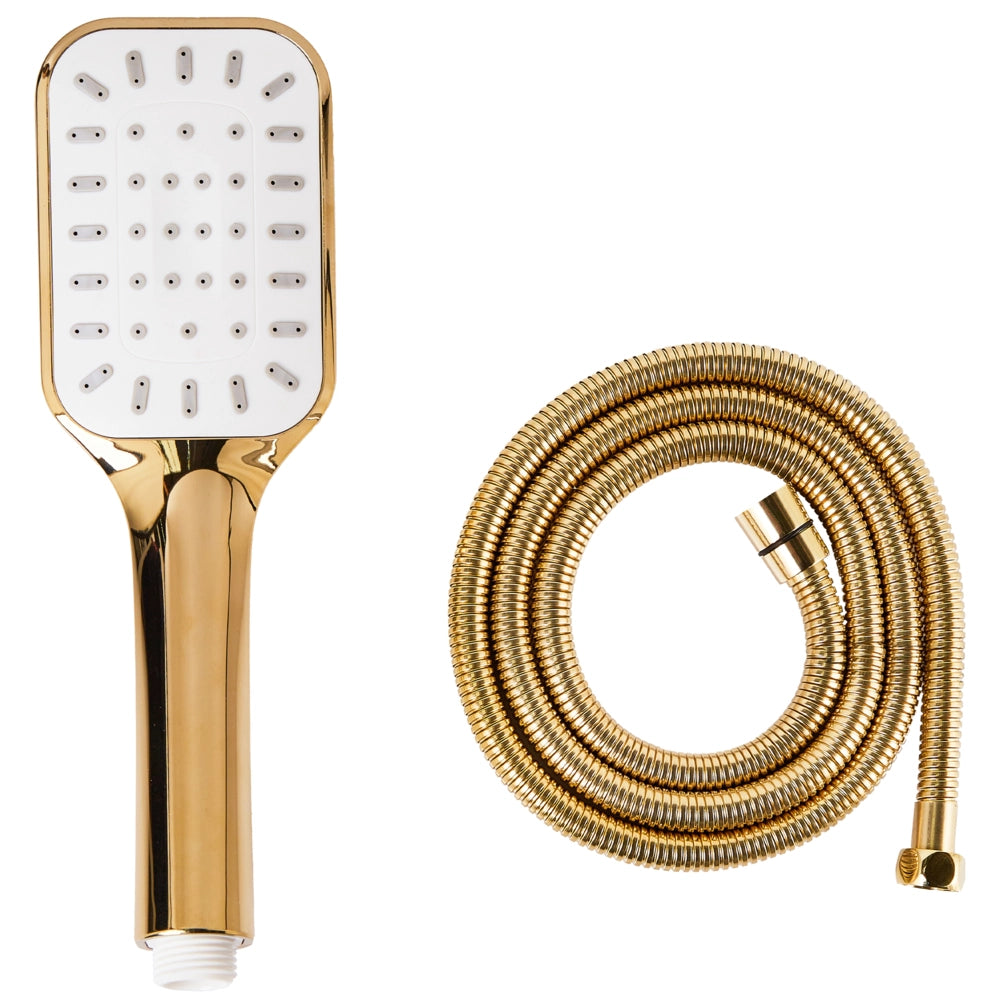 Set doccia classico moderno con tubo 4 modalità di getto Metallo oro