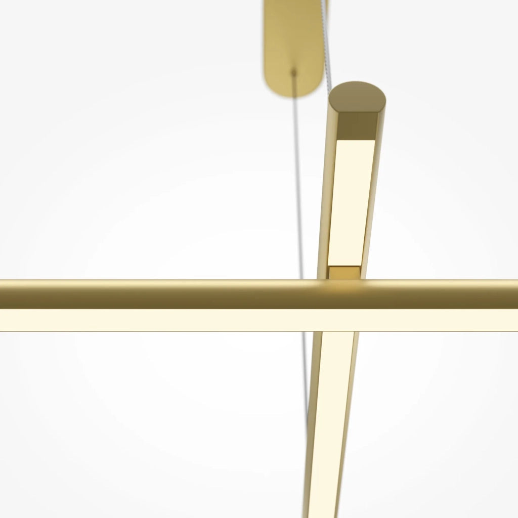 Maytoni Lampadario moderno Radiance 5 luci LED integrato oro alluminio diffusore silicone