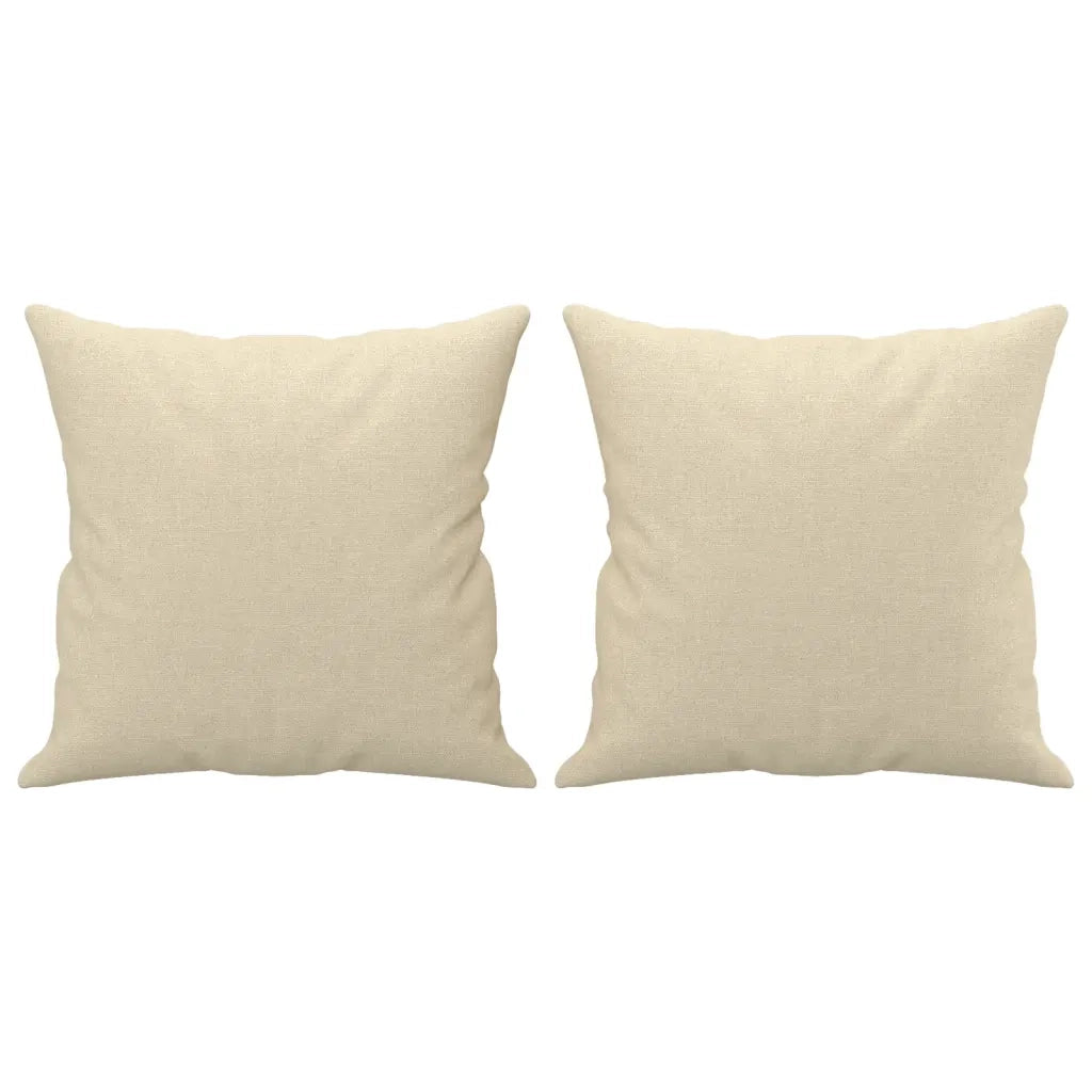 Set Divani 3 pz con Cuscini Crema in Tessuto 3202112