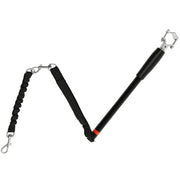 Guinzaglio per cani da bicicletta, corda elastica, tubo in acciaio, 124 cm, nero