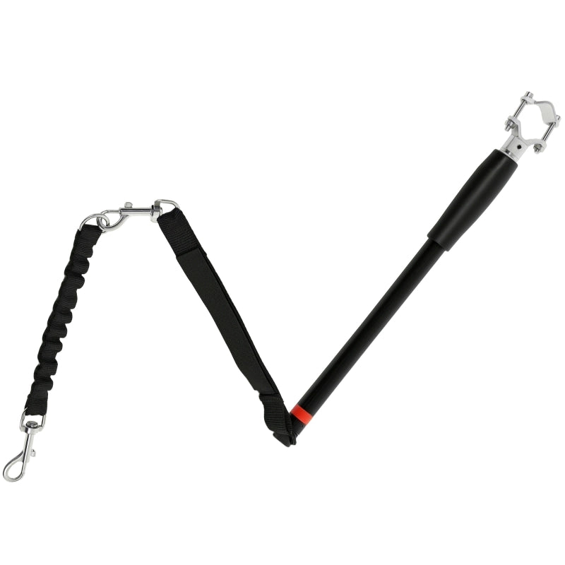 Guinzaglio per cani da bicicletta, corda elastica, tubo in acciaio, 124 cm, nero