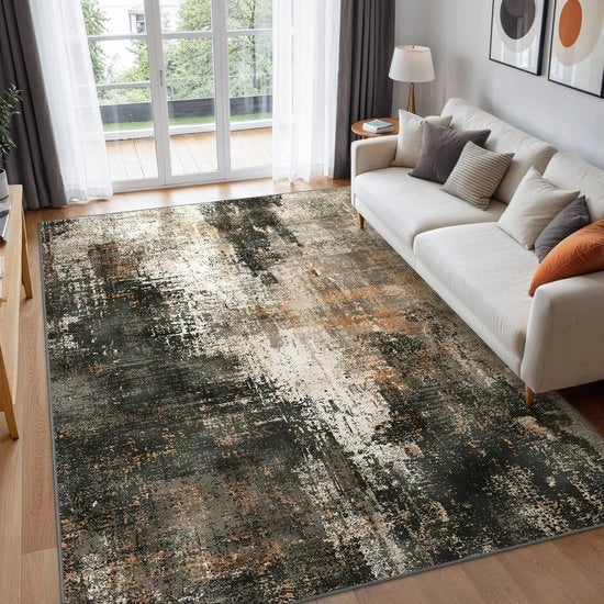 Tapijt woonkamer con design astratto, design per la camera da letto con tessuto corto, grandi tappeti con superficie antiscivolo, morbidi per la camera da bagno, sala da pranzo e corridoio.