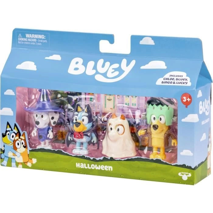 Set di figurine - BLUEY - Costumi - 4 figurine articolate - Accessori inclusi