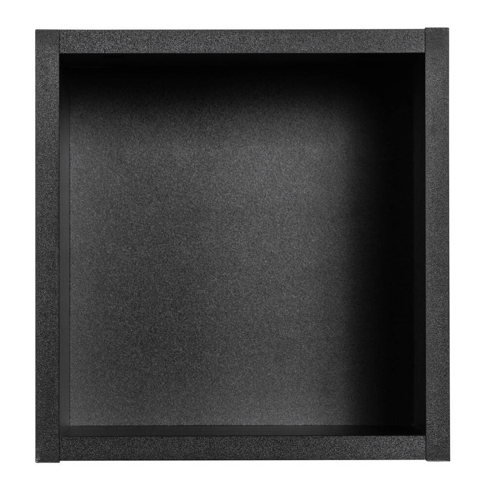 Mensola da Parete NEWPORT con Scomparto Aperto 27x25x21 cm - Nero [en.casa]