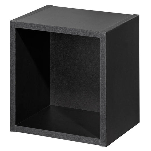 Mensola da Parete NEWPORT con Scomparto Aperto 27x25x21 cm - Nero [en.casa]