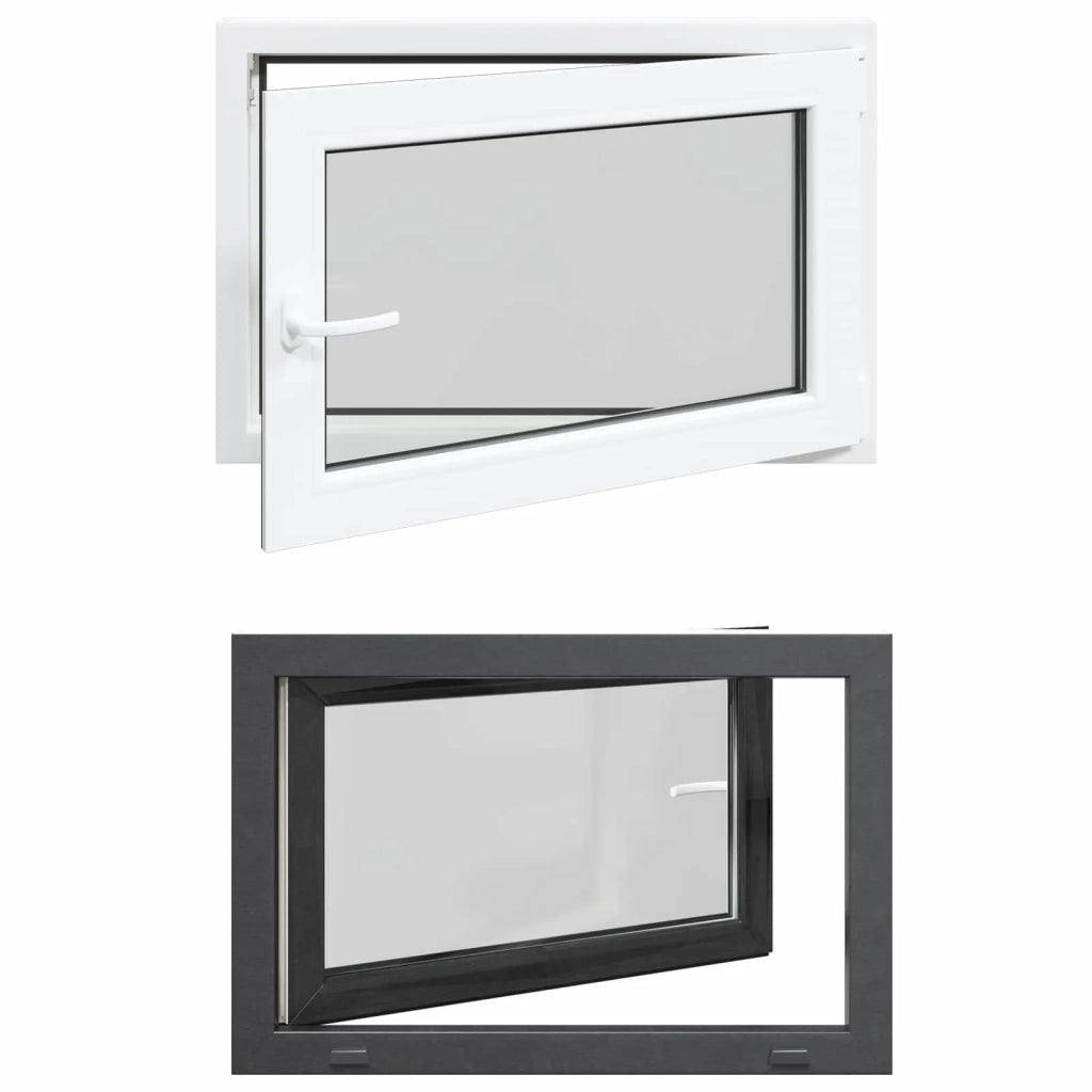 Finestra per Soffitta RISOR 90 x 60 cm PVC e Vetro Antracite CFW9424935
