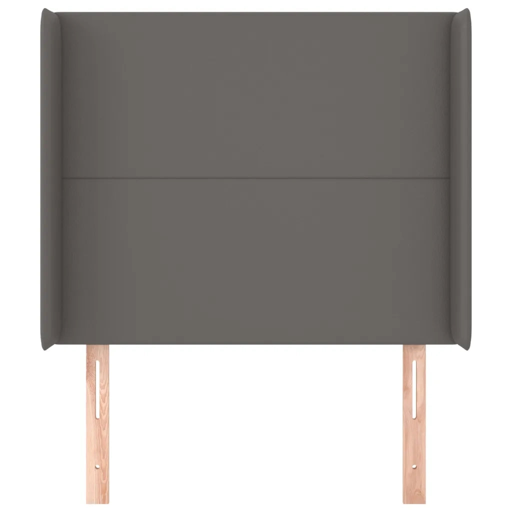 Testiera | Testata ad Orecchio Grigio 83x16x118/128 cm in Similpelle