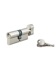 Cilindro europeo per serratura a pomolo SA  35Bx30mm, anti estrazione, nichel, 3 chiavi - THIRARD