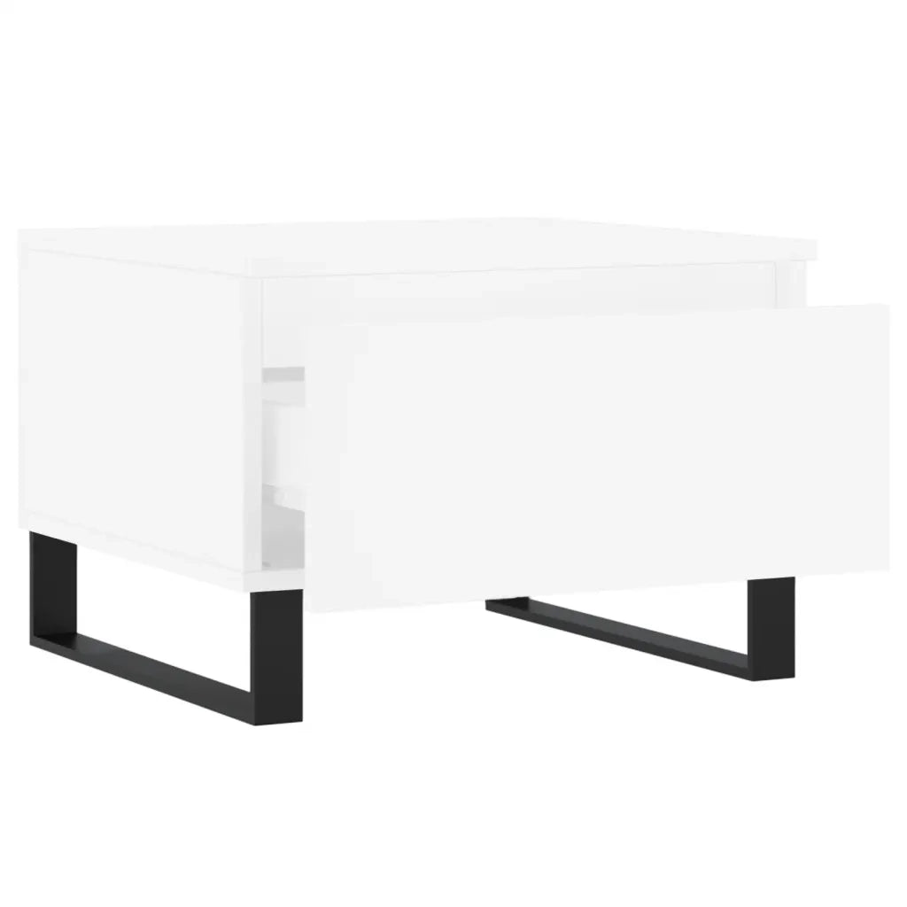 2 pz Tavolini da salotto | Tavolino da caff¨¨ | Tavolino da Soggiorno Bianchi 50x46x35cm in Legno Multistrato
