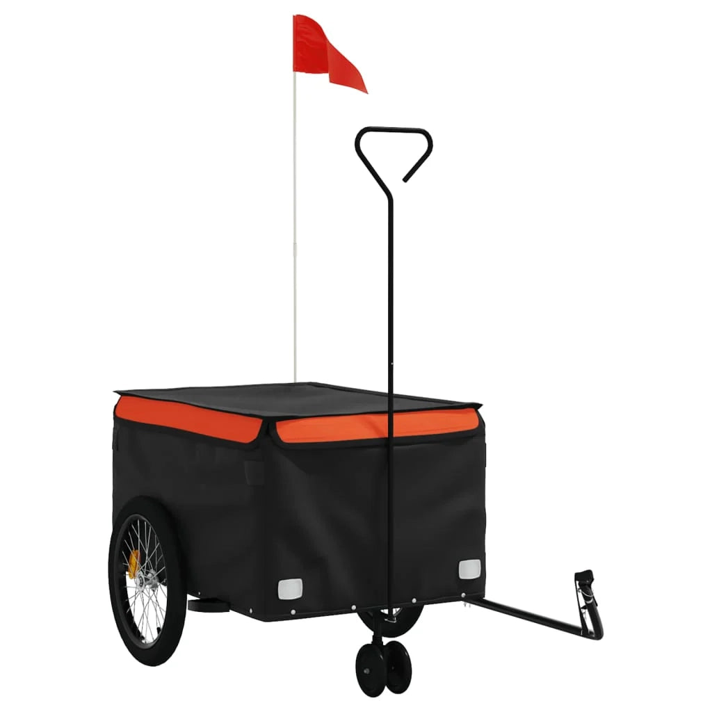 Rimorchio per trasporto biciclette capacità 45 kg ferro arancione 02_0044159