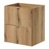 Set NEWPORT Mobile Pensile Sottolavabo con Lavandino e Specchio LED - Effetto Rovere [en.casa]