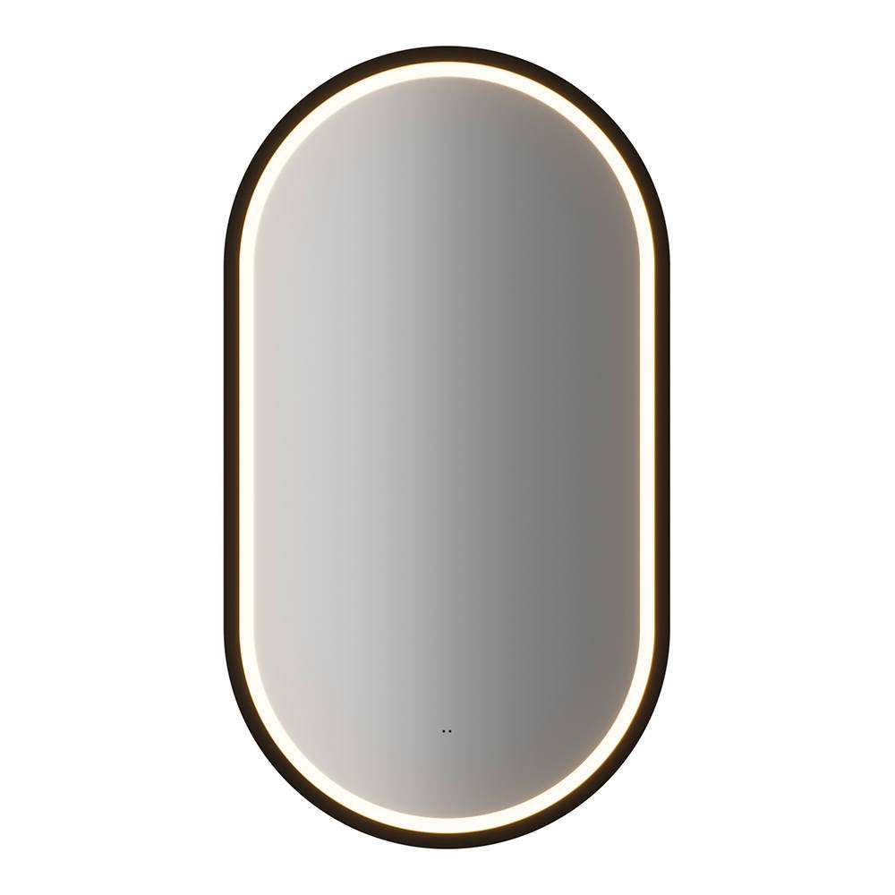 Set NEWPORT Mobile Pensile Sottolavabo con Lavandino e Specchio LED - Effetto Rovere [en.casa]