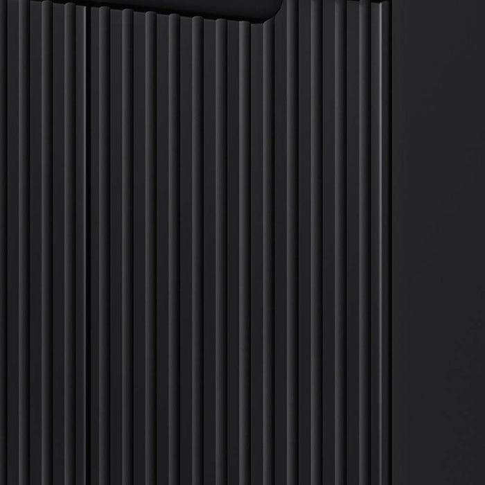 Armadietto Pensile NEWPORT con Anta e Ripiano 30x60x40 cm - Nero/Effetto Rovere [en.casa]