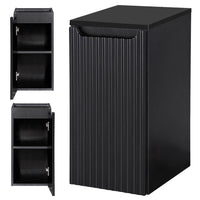 Armadietto Pensile NEWPORT con Anta e Ripiano 30x60x40 cm - Nero [en.casa]