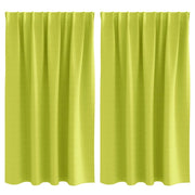 Tende Oscuranti | Tende Blackout con Anelli 2 pz Verde 140 x 140 cm Poliestere