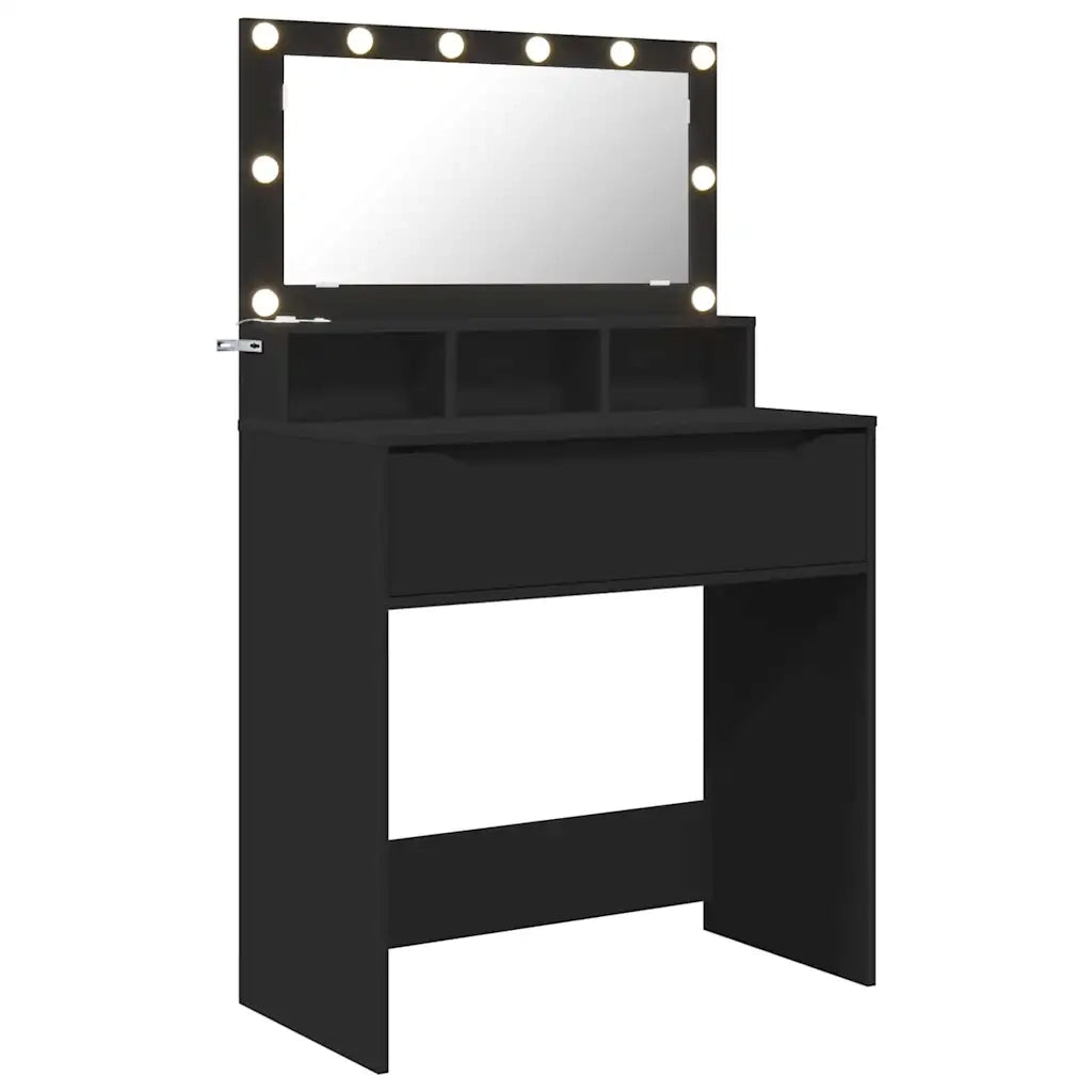 Tavoli da Trucco per Camera da Letto Nero 80 x 39,6 x 135 cm
