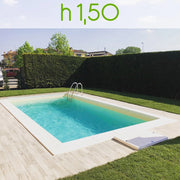 Piscina interrata ITALIKA® EASY in pannelli d'acciaio 5,00 x 3,00 h1,50 m
