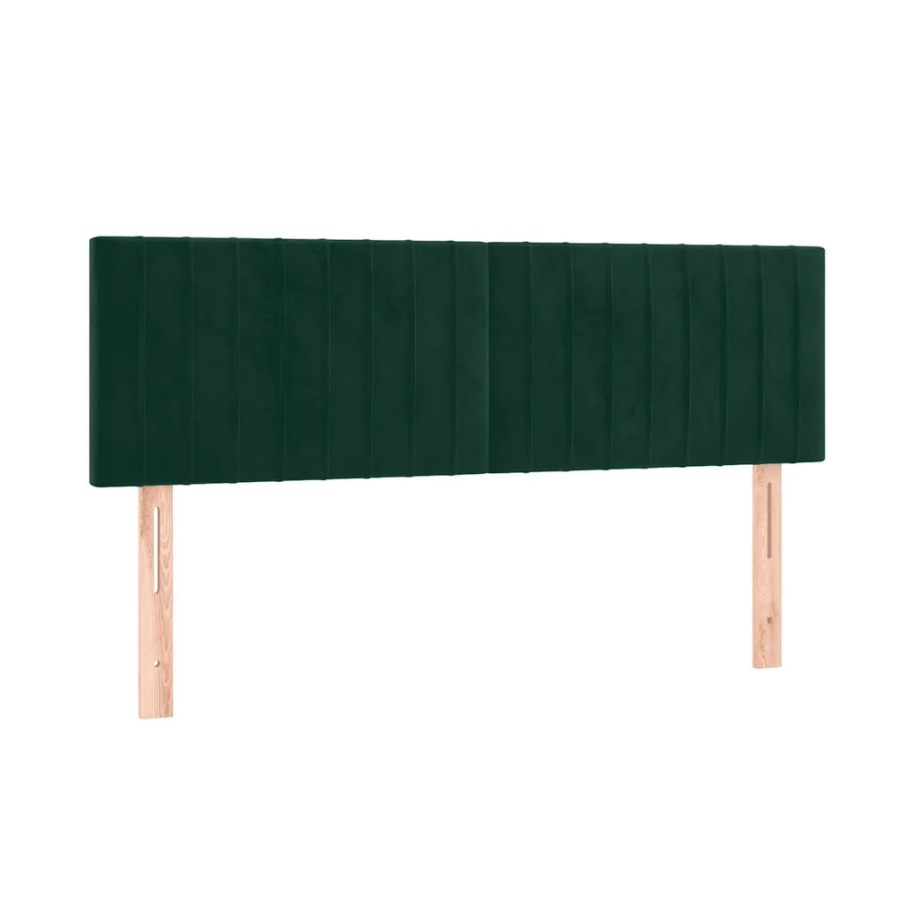 Testiere 2 pz Verde Scuro 72x5x78/88 cm in Velluto