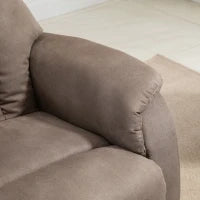 Poltrona Alzapersona Reclinabile 150° max con Telecomando e Poggiapiedi, 75x93x110 cm, Marrone