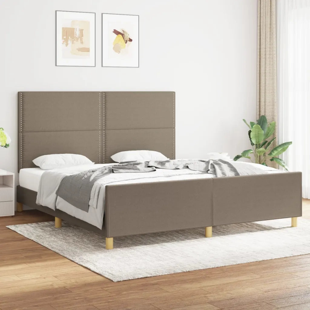 Giroletto senza Materasso Tortora 180x200 cm in Tessuto 3124996