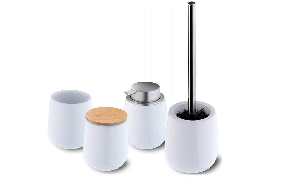Scatola organizer per dischetti di cotone KADAX, in ceramica rosa