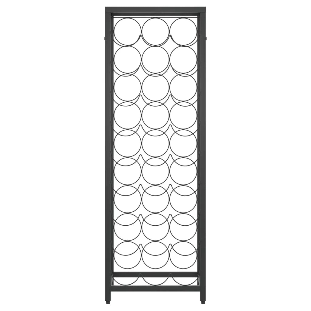 Portavini da 27 Bottiglie Nero 34x18x100cm in Ferro Battuto CFW9779247