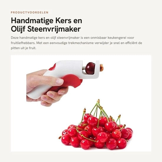 Strumento multitasking portatile per pietre di ciliegie - Piatto per olive - Piatto per frutta - Facile da utilizzare - Efficiente e veloce - Progettazione compatta