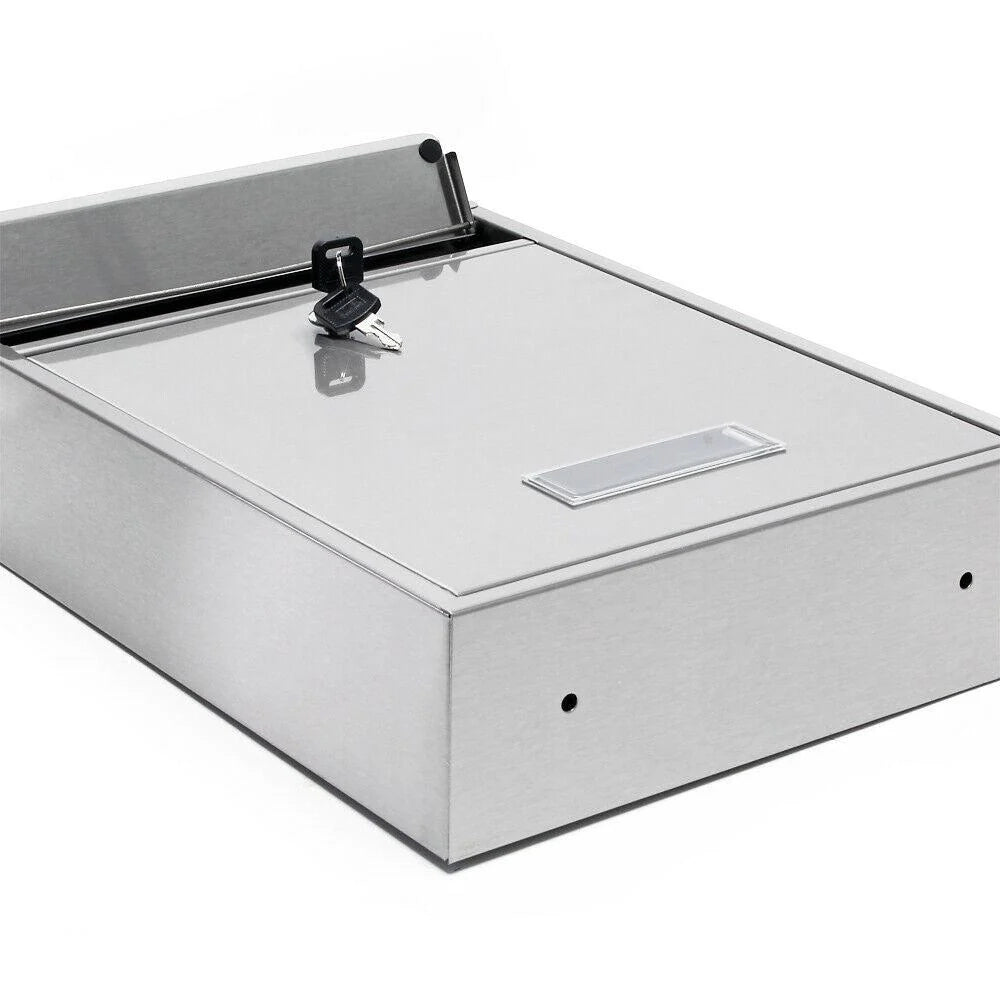 Cassetta postale di design da parete acciaio inox argento 16_0000058