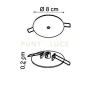 BASE-1 INC C  BASI INCASSO  per sospensione, base rotonda cromo 1 punto luce