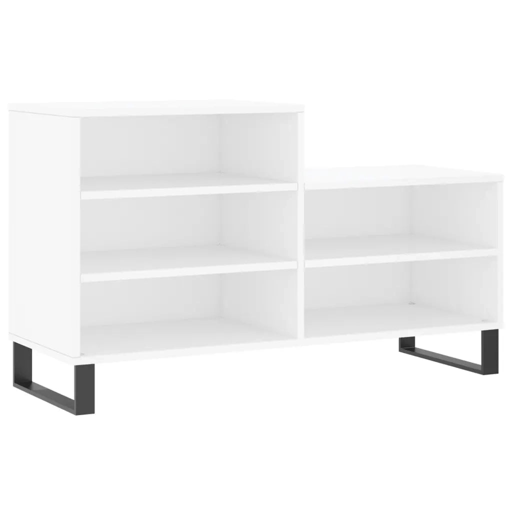 Scarpiera-Scaffale per scarpe Bianca 102x36x60 cm in Legno Multistrato 913321
