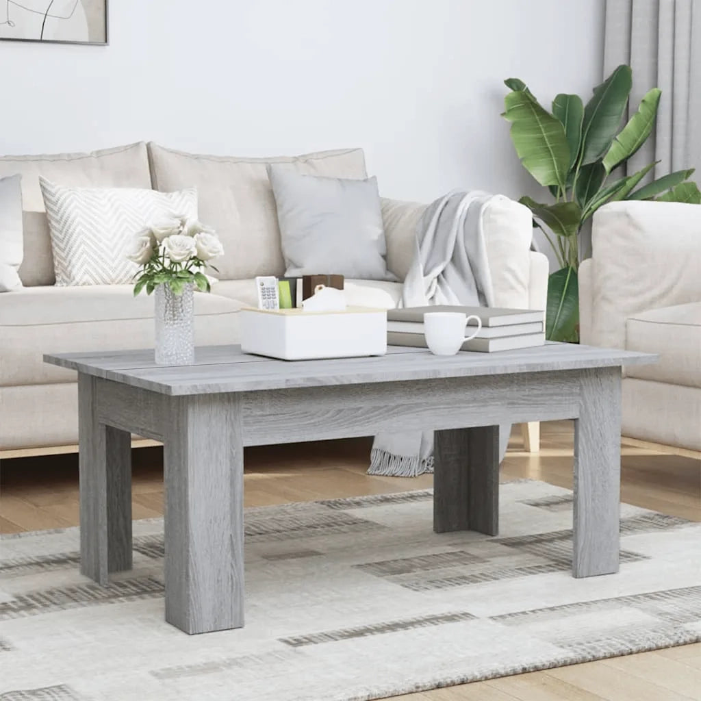 Tavolino da Salotto-Tavolino da soggiorno-Tavolo Grigio Sonoma 100x60x42cm Legno Multistrato