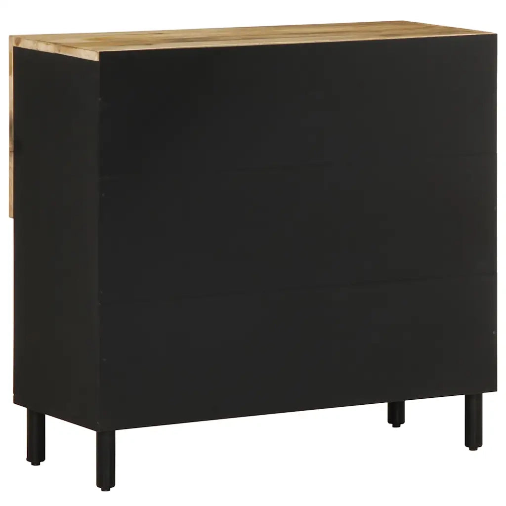 Credenza | Madia | Buffet da pranzo | Armadio da pranzo 80x33,5x75 cm in Legno Massello di Mango Grezzo