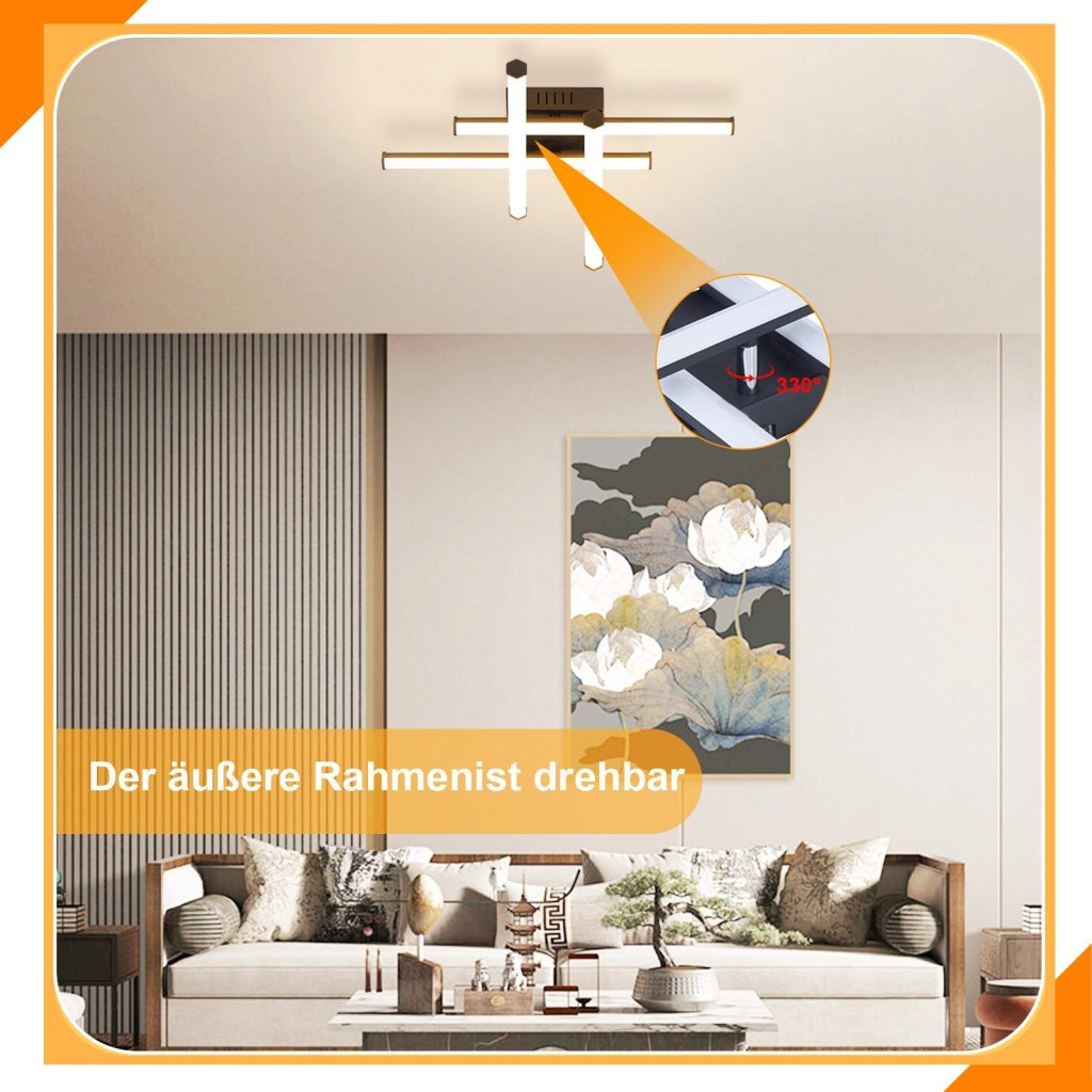 ZMH Lampada da soffitto LED nera moderna 3000K per soggiorno cucina corridoio interni