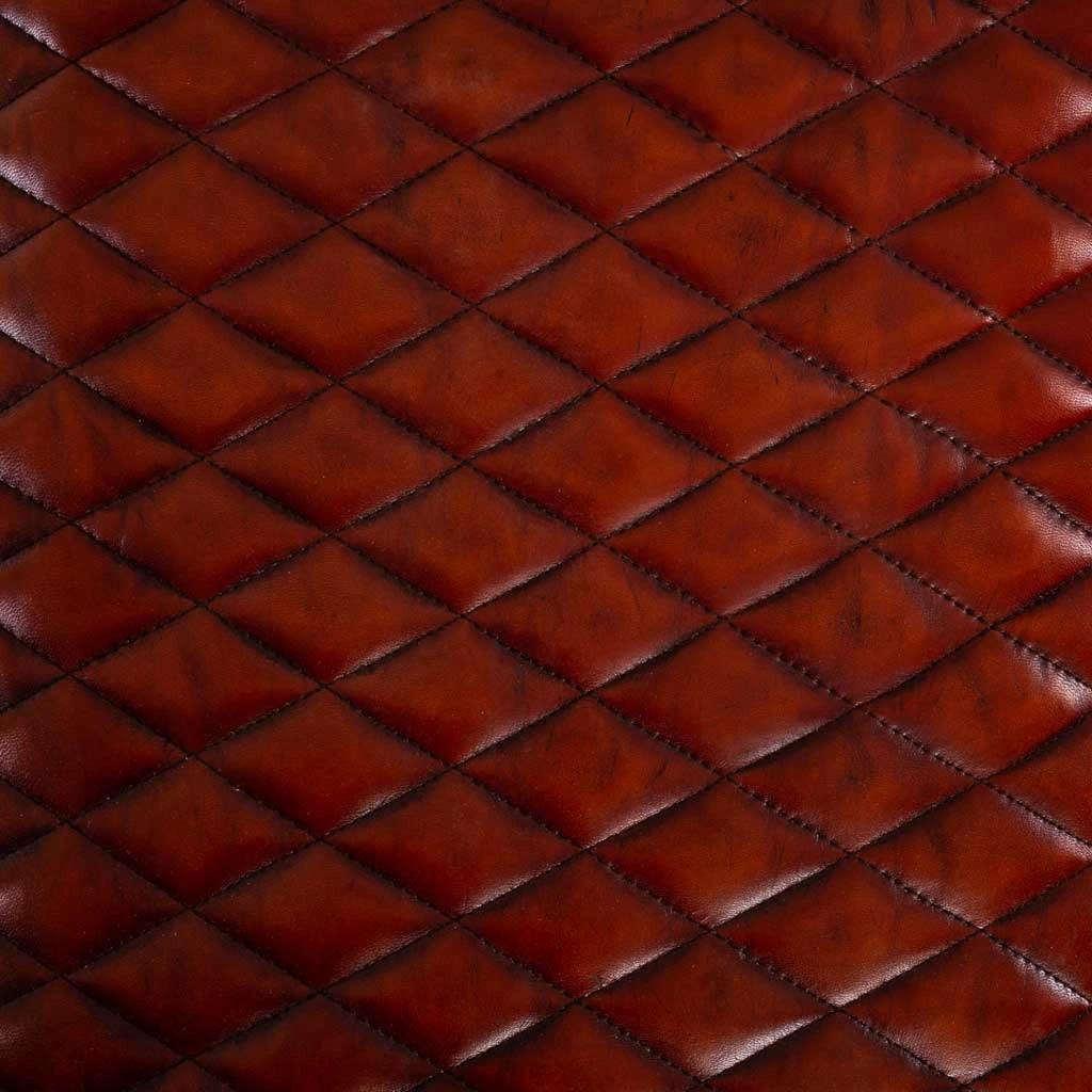 Sgabello in pelle rossa 115x53x38h