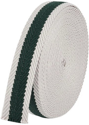 Cintura Singola in Tela Donkergroen - Polyester/Katoen - 9,14 m Lunghezza - 32 mm Larghezza - 3 mm Spessore - Striscia per Saldatura - Stoffa per Lint