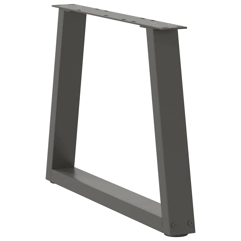 Set di 2 gambe per tavolino da caffè dal design moderno a forma di V 70 x 42-43,3 cm con piedini regolabili in acciaio antracite 02_0056853