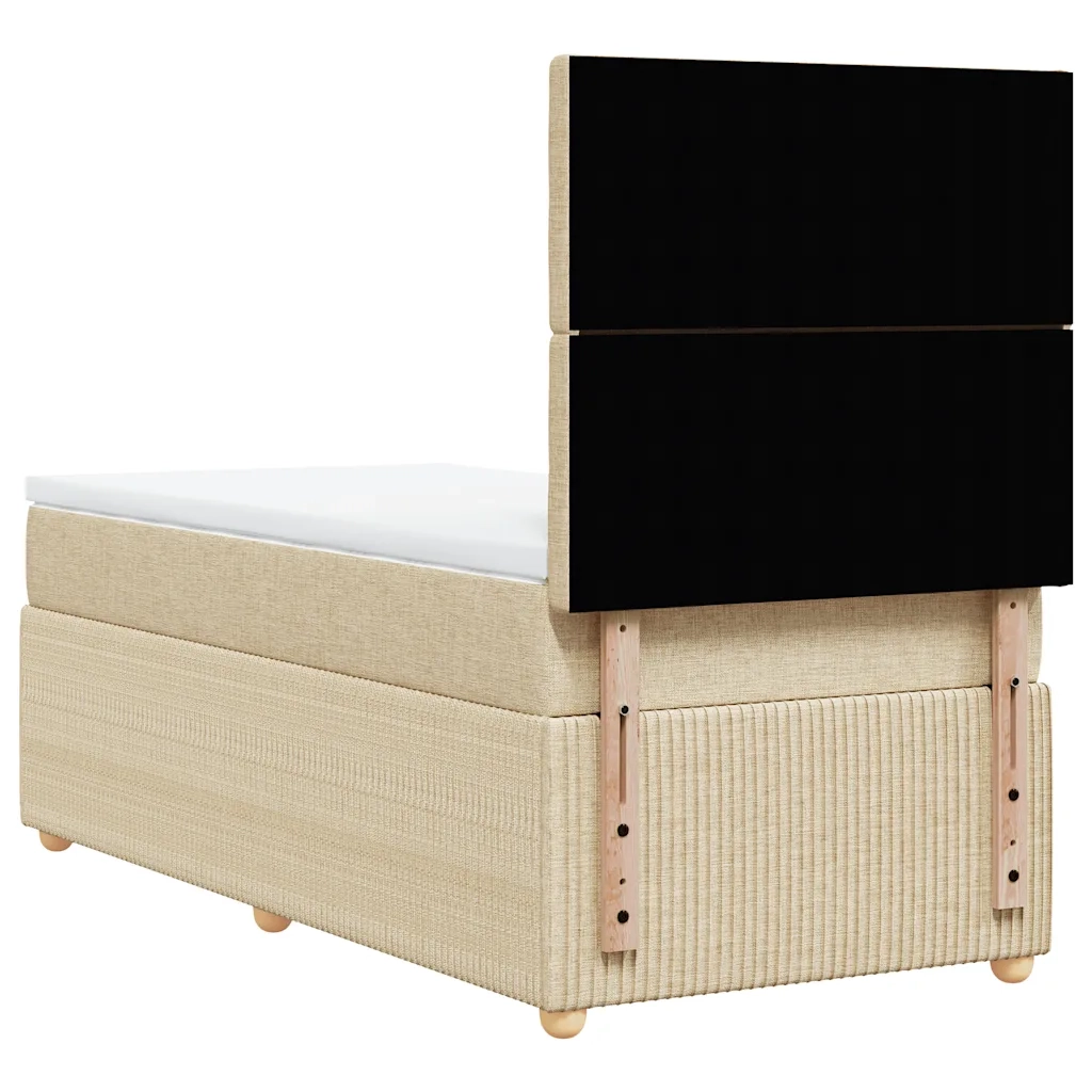 Giroletto a Molle con Materasso Crema 90x200 cm inTessuto 3294258