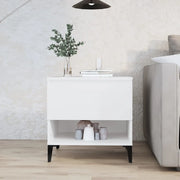 Tavolino-Tavolino da soggiorno-Tavolo Bianco 50x46x50 cm in Legno Multistrato