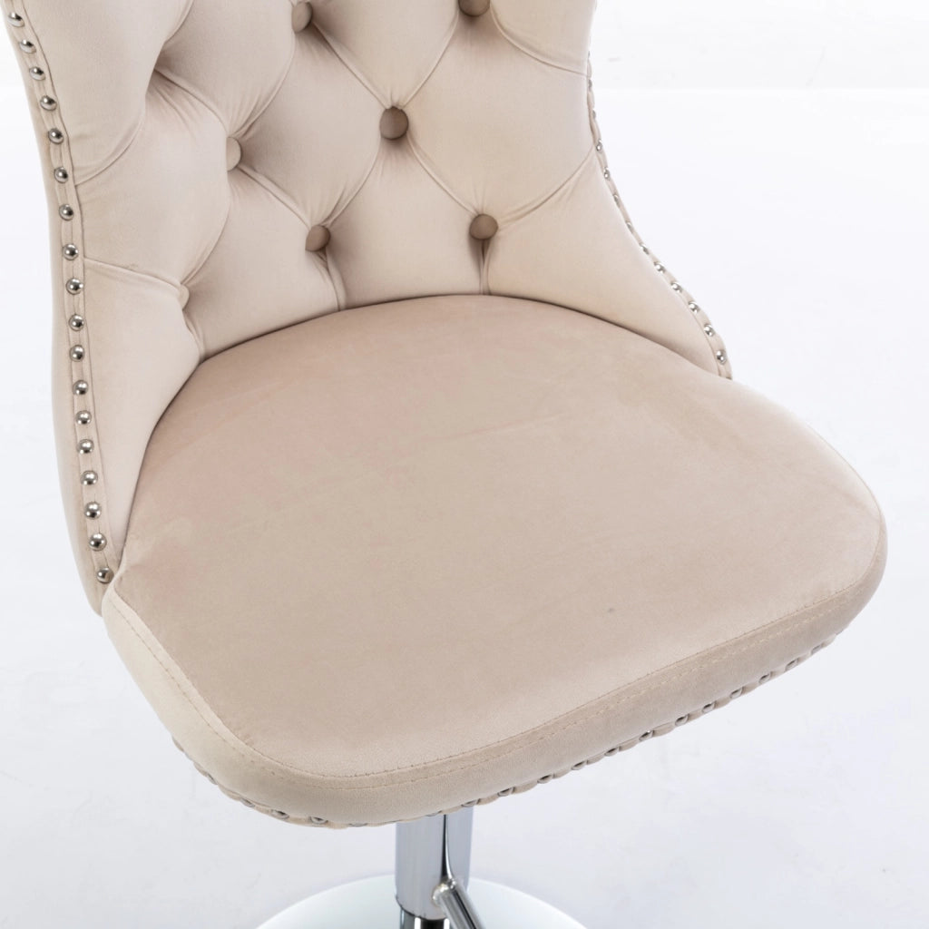 Sgabelli da bar girevoli in velluto con altezza della seduta regolabile da 63,5 a 84 cm, base cromata, schienale imbottito e confortevole, ideali per