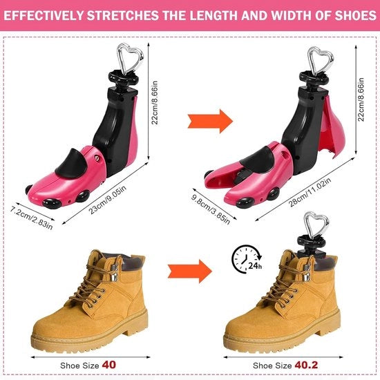 Adattatore di pressione per scarpe 4 vie - Adatto per donne e uomini - 1 pezzo - Bianco